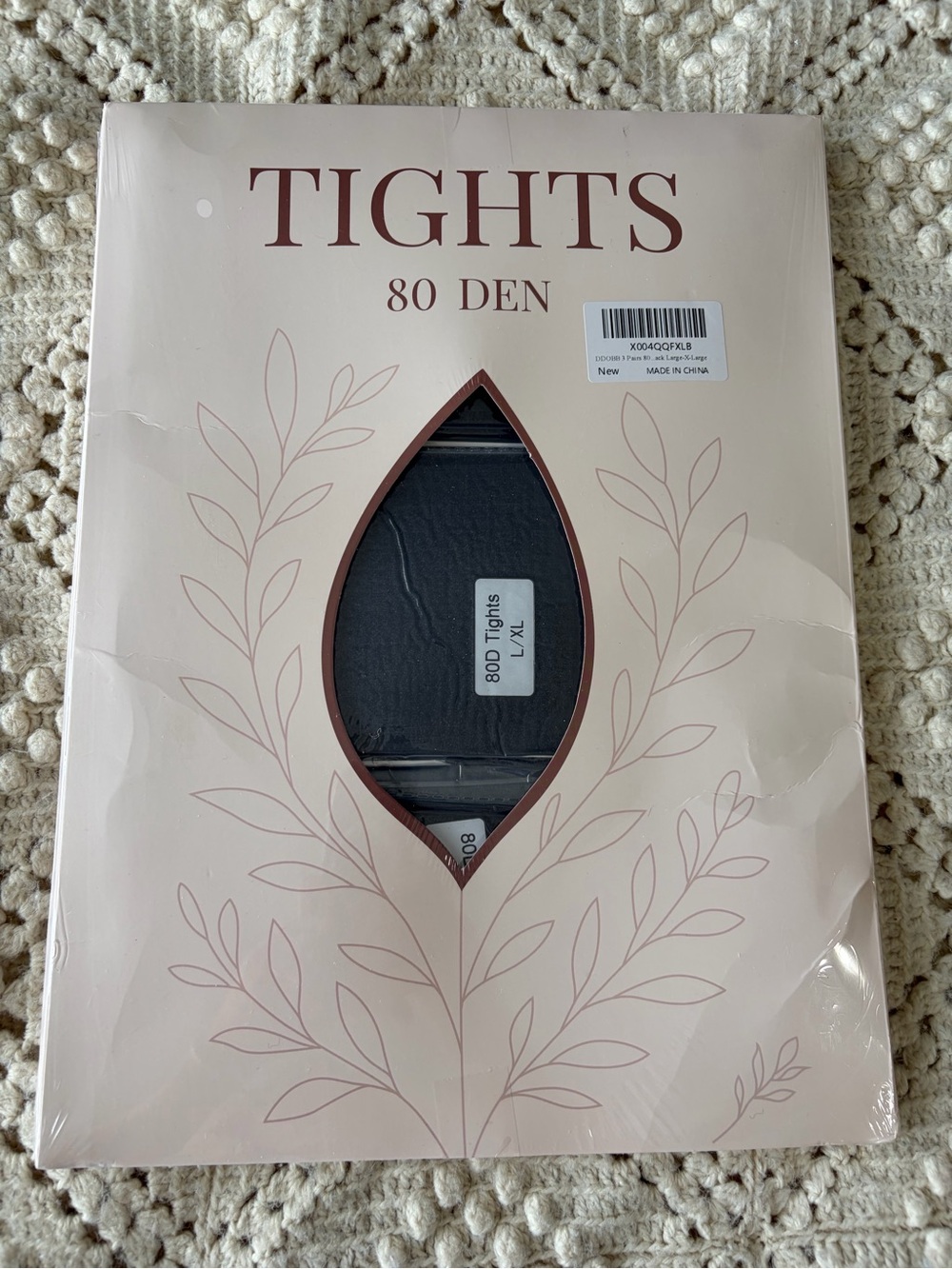 NWT Large - XL. Tights 80 Den Black - 80D Sheer Control Tights. BUNDLE